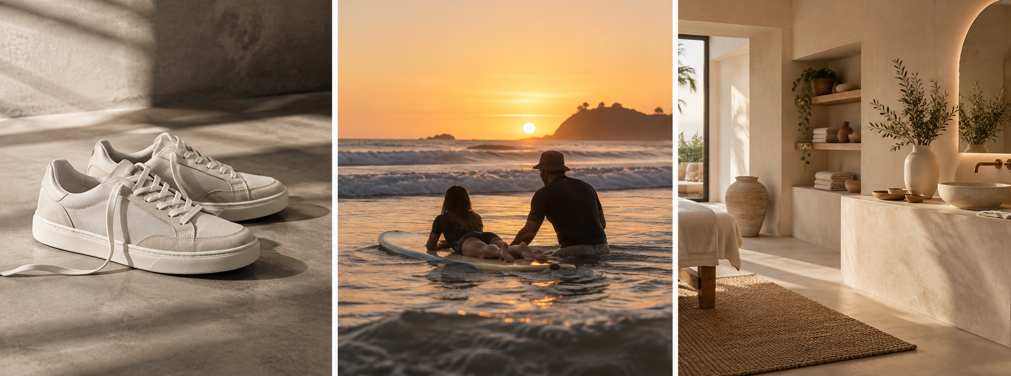 Tres demos de Coastline para comercio, surf y bienestar